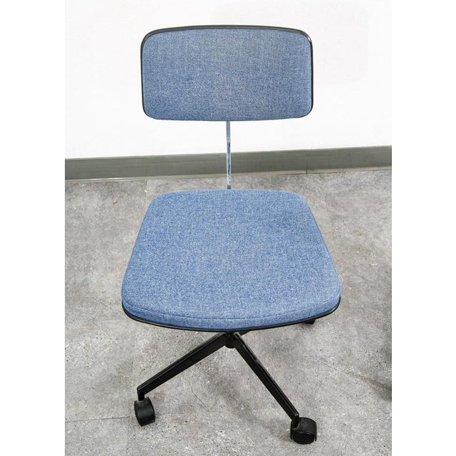 1960s 1960s Mid Century Modern Office Chair Pair Task Swivel Work Blue Rasmussen Labofa Two For Sale - Image 5 of 11