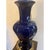 Late 20th Century 1970s Chinoiserie Cobalt Blue Porcelain Lamp - Heavy 6lb Greek Key Brass Base For Sale - Image 5 of 13