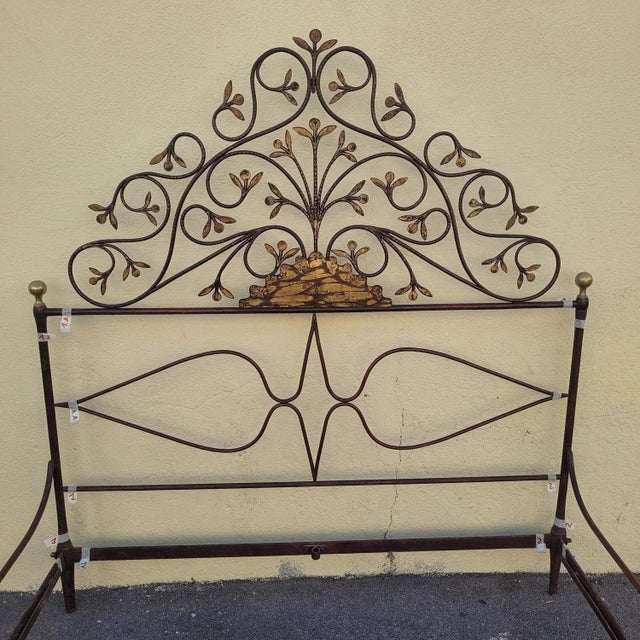Genoese Bed in Painted Iron, 1800s For Sale - Image 14 of 18