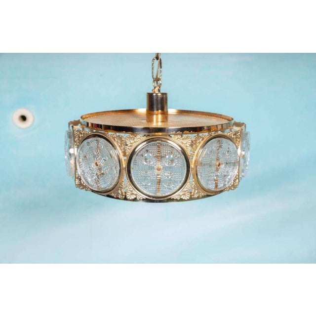 Vintage Swedish Glass Hanging Lamp, 1960s For Sale - Image 5 of 18