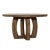 Outdoor Round Teak Mod Dining Table For Sale In Los Angeles - Image 6 of 8
