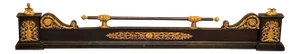 19th Century French Empire Gilt Bronze Iron Fire Fender