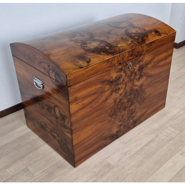 Brown Emilian Art Deco Travel Trunk, 1934 For Sale - Image 8 of 18