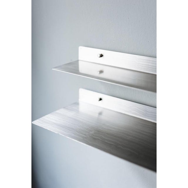 Not Yet Made - Made To Order Wall Shelf in Brushed Stainless Steel by Form & Eisen For Sale - Image 5 of 10
