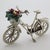 Italian Vintage Italian Handmade Genuine Silver Bicycle With Flower Basket Figurine, Dollhouse Miniature, Made in Tuscany (Arezzo) For Sale - Image 3 of 9