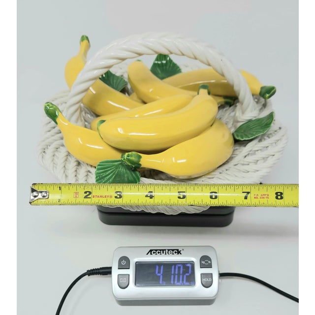 Vintage Italian Ceramic Basket of Bananas Made in Italy - For Sale - Image 12 of 13