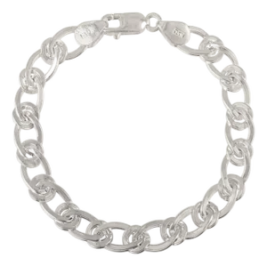 Handcrafted Silver Linked Chain Bracelet by Carat&her in 8.75 Inches