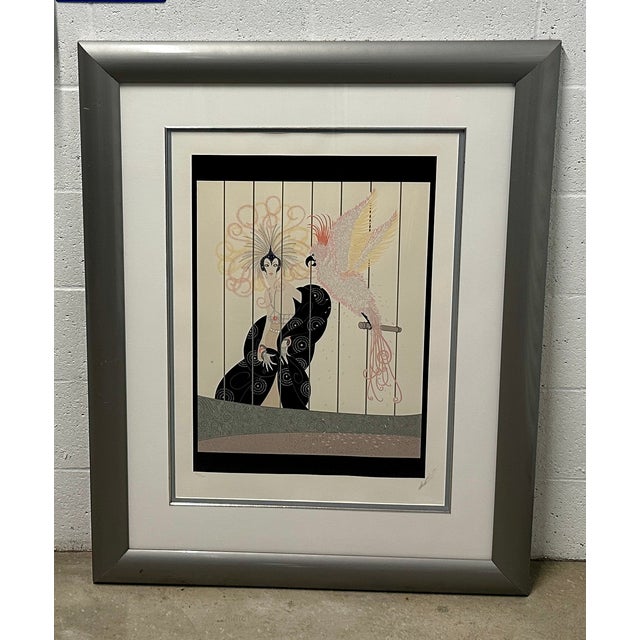 Erté Erté “The Bird Cage” Hand-Signed Limited Edition Serigraph, 1984, 103/300 For Sale - Image 4 of 18