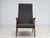 Danish Highback Armchair in Fabric and Teak, 1970s For Sale - Image 4 of 16