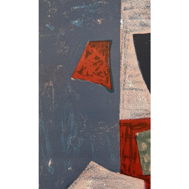Serge Poliakoff, Pink, Red and Blue Composition, 1958, Original Lithograph For Sale - Image 5 of 7