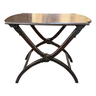 Antique English Campaign Table With Folding Mechanism, For Sale