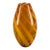 Mid-Century Modern Hand-Blown Cased Glass Warm Amber White Ribbon 14.5'' Vase For Sale