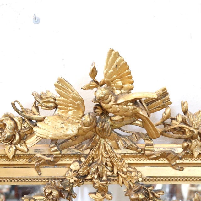 19th Century Gilt Wood Wall Mirror For Sale - Image 3 of 15