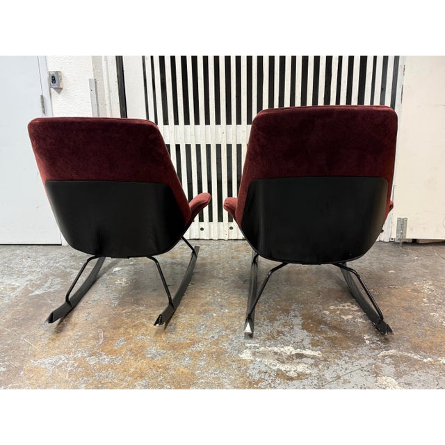2010s Scott Wilson for HBF Fulton Rocker Armchairs, Pair For Sale - Image 5 of 12