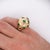 Vintage 3.20 Carat Emerald Bombe Dome Sputnik 18k Gold Statement Ring, Size 7.5 For Sale In Miami - Image 6 of 8