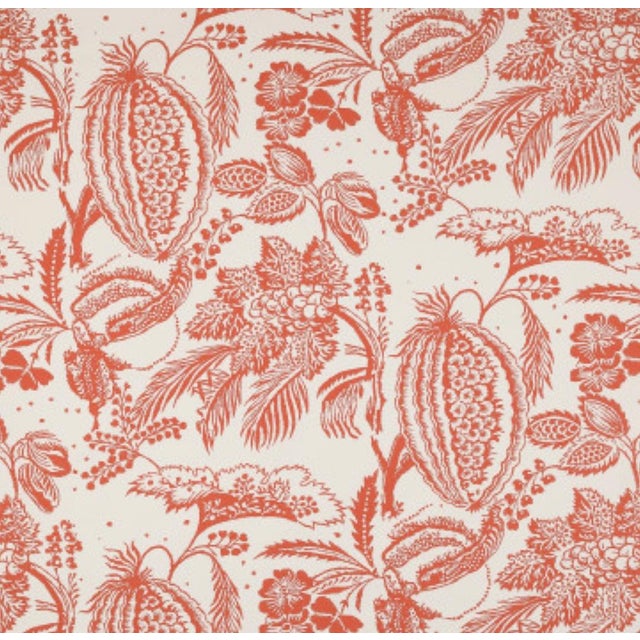 Edward Ferrell & Manuel Canovas Cream Coral Pali Print Sofa For Sale - Image 9 of 12