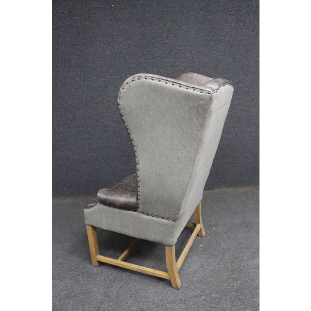 Restoration Hardware–Attributed Wingback Chair For Sale - Image 11 of 11