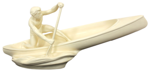 Ceramic Rower Statue from Jihokera Bechyně, 1950s
