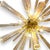 Sputnik-style pendant lamp created with individual pieces of highly transparent, hand-blown Murano glass. Structure in...