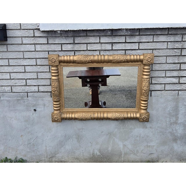 19th Century American Federal Gilded Hallway Wall Mirror. For Sale - Image 10 of 13