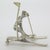 Vintage Italian Handmade Genuine Silver Slalom Skier Figurine, 1970s For Sale - Image 4 of 14