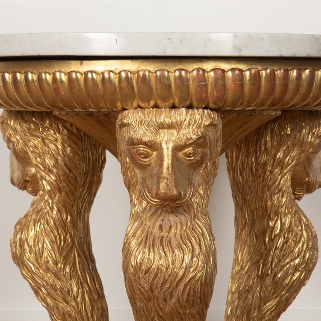 Early 19th Century Marble and Giltwood Centre Table, 1820s For Sale - Image 5 of 15
