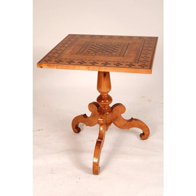 Biedermeier Antique Biedermeier Style Birch End Table For Sale - Image 3 of 12