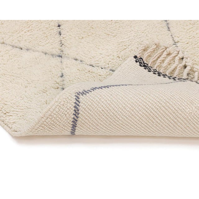 Textile Diamond Trellis Hand-Knotted Wool Rug | 10'7" X 6'5" | One of a Kind For Sale - Image 7 of 9