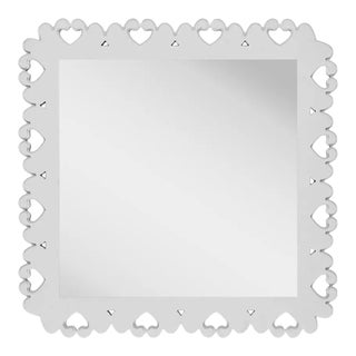 Fleur Home Garden District Satsuma Square Mirror in Graytint, 36x36 For Sale
