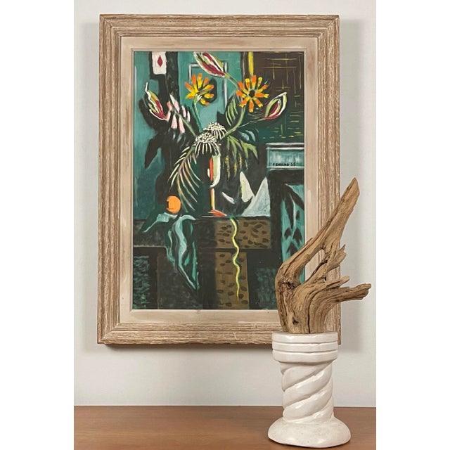 Frederick Robbins Childs (1908-1978) - Untitled Still Life, Signed (1955, Oil on Canvas). Post-impressionist still life...