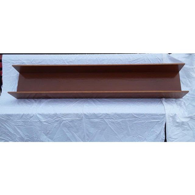 Wood Teak Wall Shelf by Walter Wirz for Wilhelm Renz, 1960s For Sale - Image 7 of 8