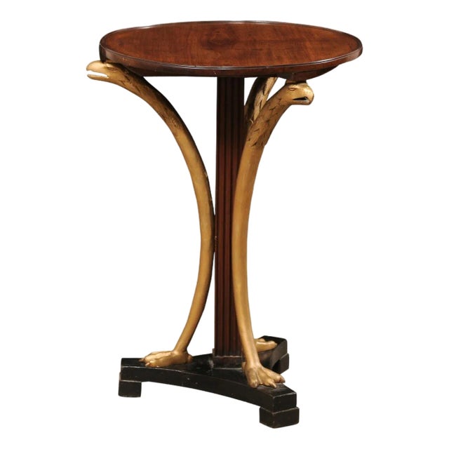 19th Century Gueridon Table with Gilt Eagles For Sale