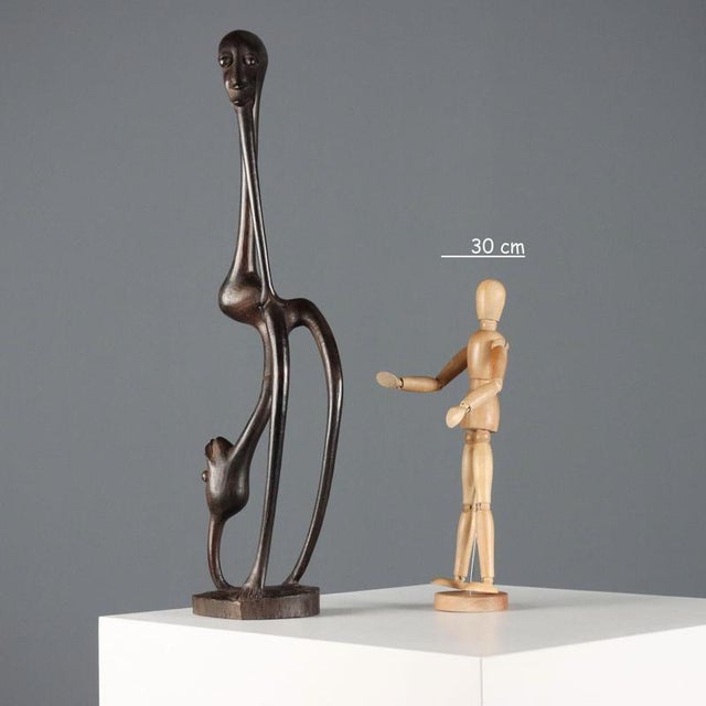 Wooden sculpture. Modern Dri Makonde production from Mozambique. This piece is attributed to the mentioned designer/maker....