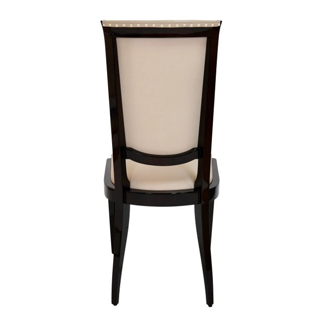 Beige Art Déco French Hochlehner Chairs, 6 without, 2 with Armrests, 1930s, Set of 8 For Sale - Image 8 of 17