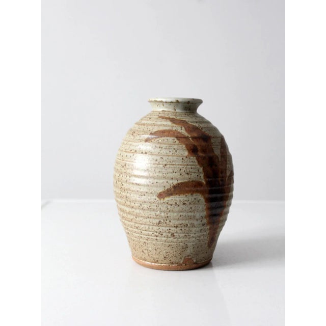 Late 20th Century Vintage Studio Pottery Vase For Sale - Image 5 of 9