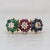 0.89ctw Diamond Emerald Ruby Sapphire Flowers Ring 14k Yellow Gold Size 6.25 For Sale In Greensboro - Image 6 of 8