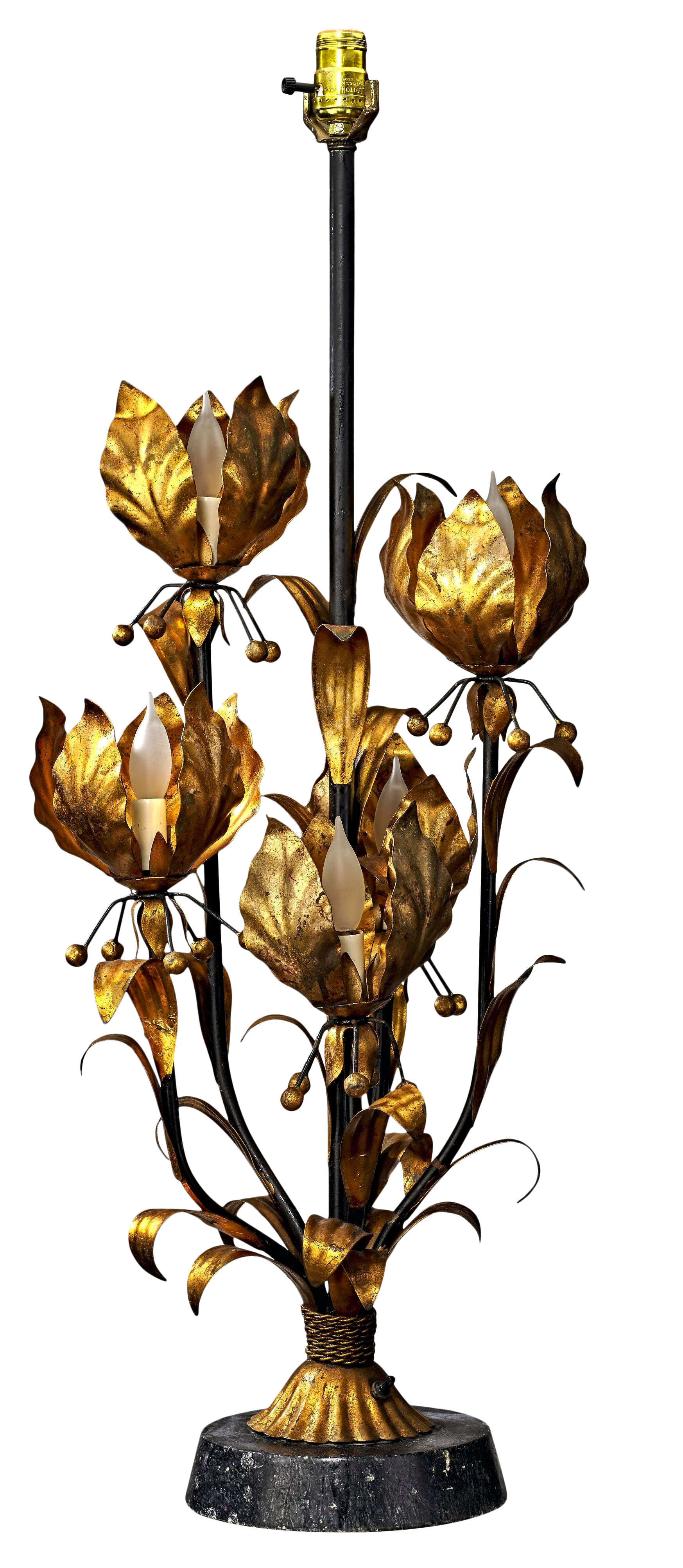 vintage gold lamp