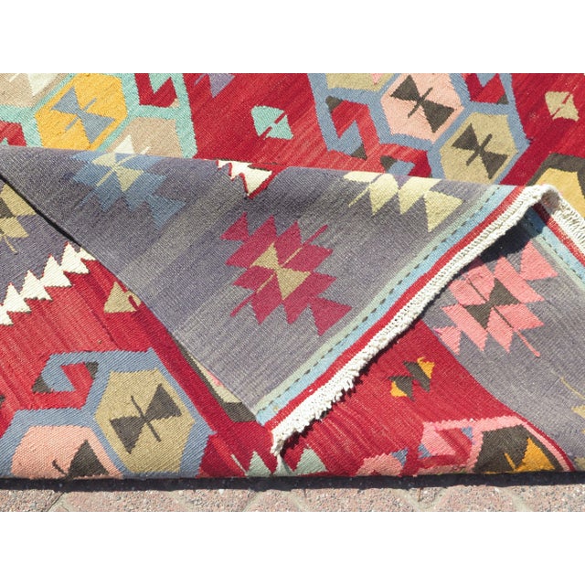 Vintage Turkish Boho Kilim Area Rugs For Sale - Image 4 of 11