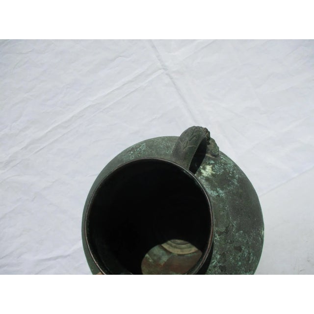 Bronze Antique Grand Tour Two Handled Bronze Vessel For Sale - Image 8 of 11