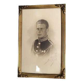 Art Nouveau Picture in Brass Frame, 1890s For Sale