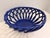 Vintage Italian Blue Lattice Open Weave Ceramic Fruits Basket. For Sale - Image 9 of 12