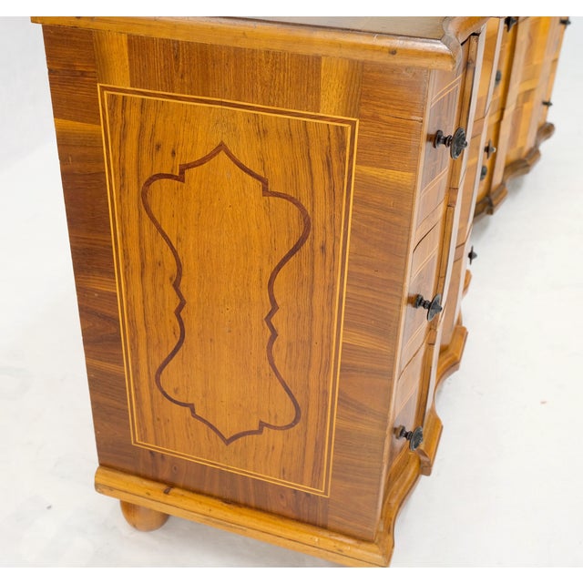 Pair of Fine Italian Inlaid Three Drawers Banded Tops Nightstands Small Dresser For Sale - Image 14 of 14