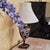 Early 21st Century Wildwood Hand Painted Toleware Urn Table Lamp, Rocky Mount Nc, Floral Black & Gold For Sale - Image 5 of 18
