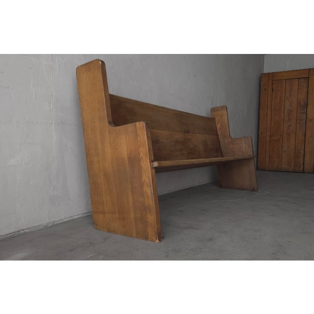 Antique Rustic European Wooden Pew Bench For Sale - Image 10 of 12