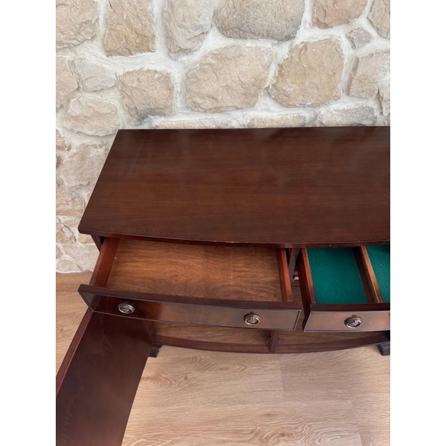 Mahogany Bow-Fronted Buffet, 1950s For Sale - Image 9 of 14