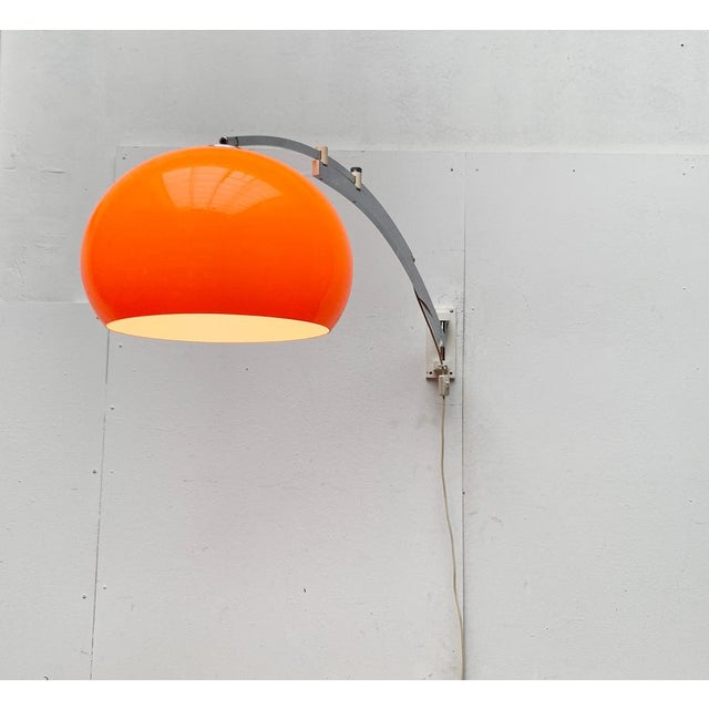 Metal Mid-Century Space Age Extendable Arc Wall Lamp, 1960s For Sale - Image 7 of 18