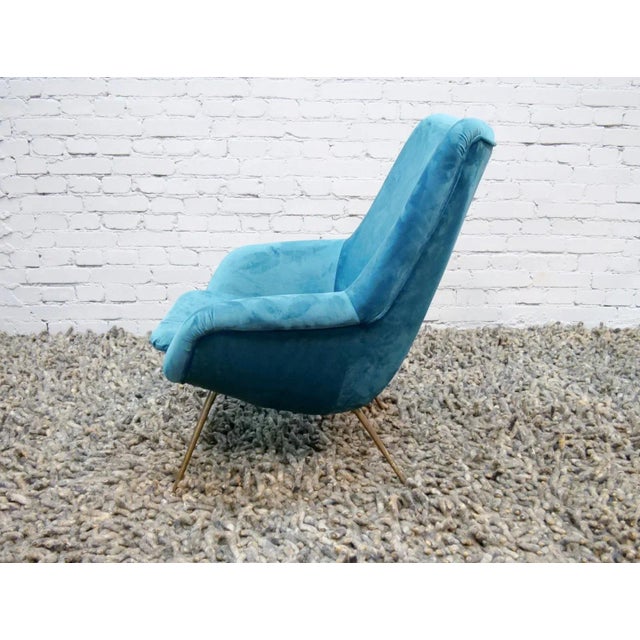 French Plush Armchair, 1950s For Sale - Image 11 of 14