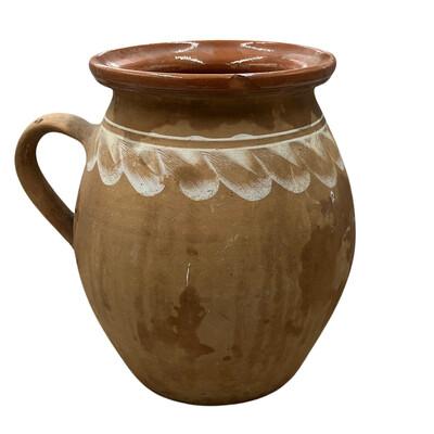 Farmhouse Antique Hungarian Glazed Terracotta Vessel For Sale - Image 3 of 5