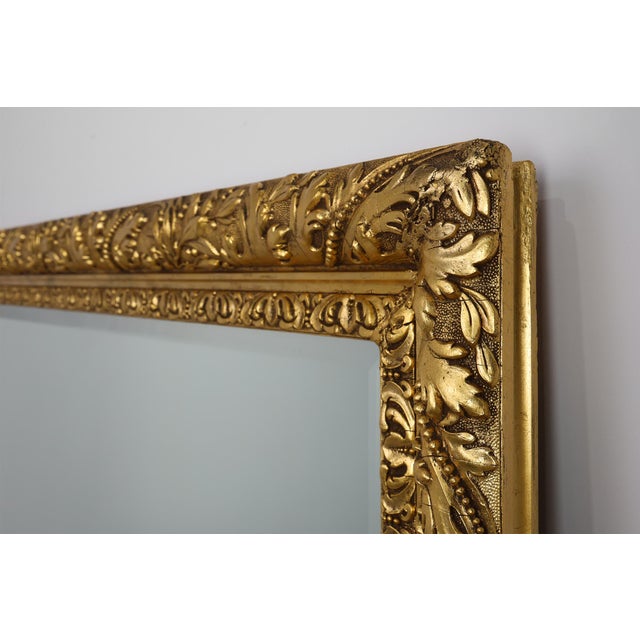 Large Baroque French Rustic Oak Wall Mirror, 1850s For Sale - Image 6 of 11