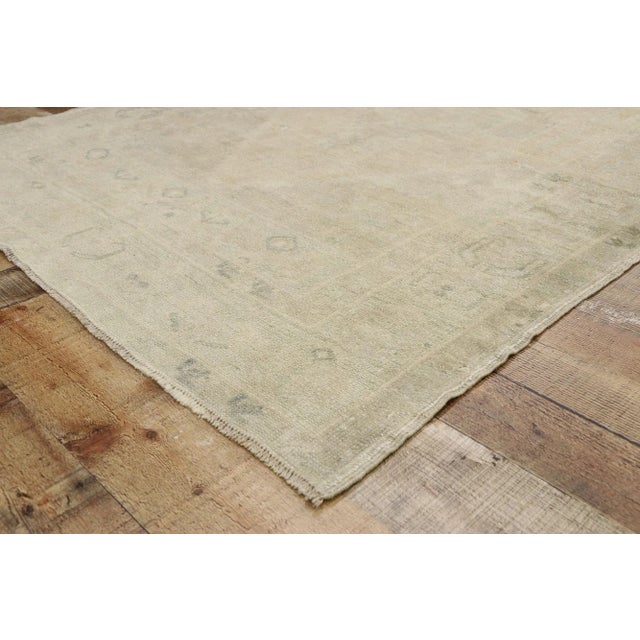 Muted Vintage Turkish Oushak Rug - 3′10″ × 7′10″ For Sale In Dallas - Image 6 of 10